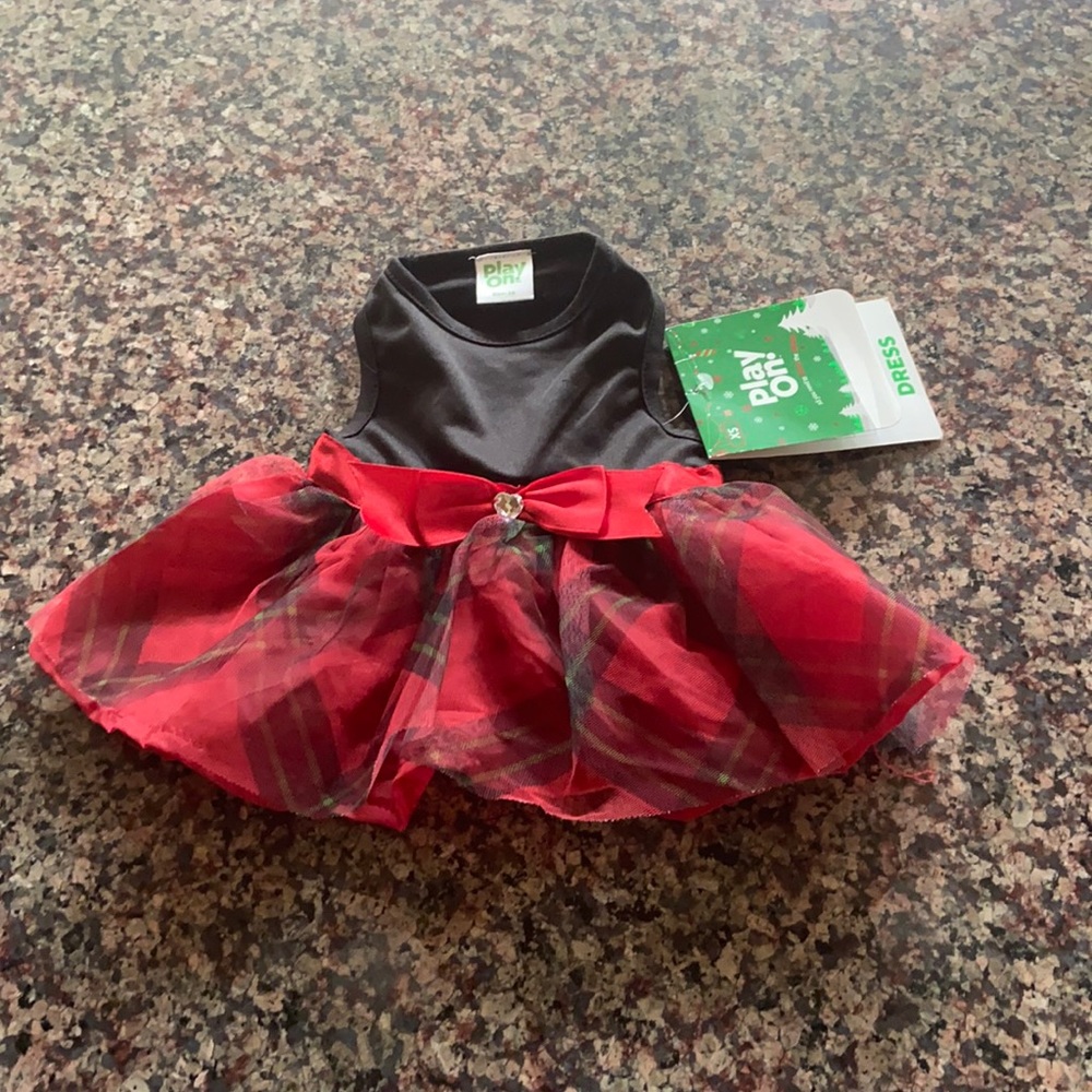Puppy Christmas dress! Never worn. Tags attached.